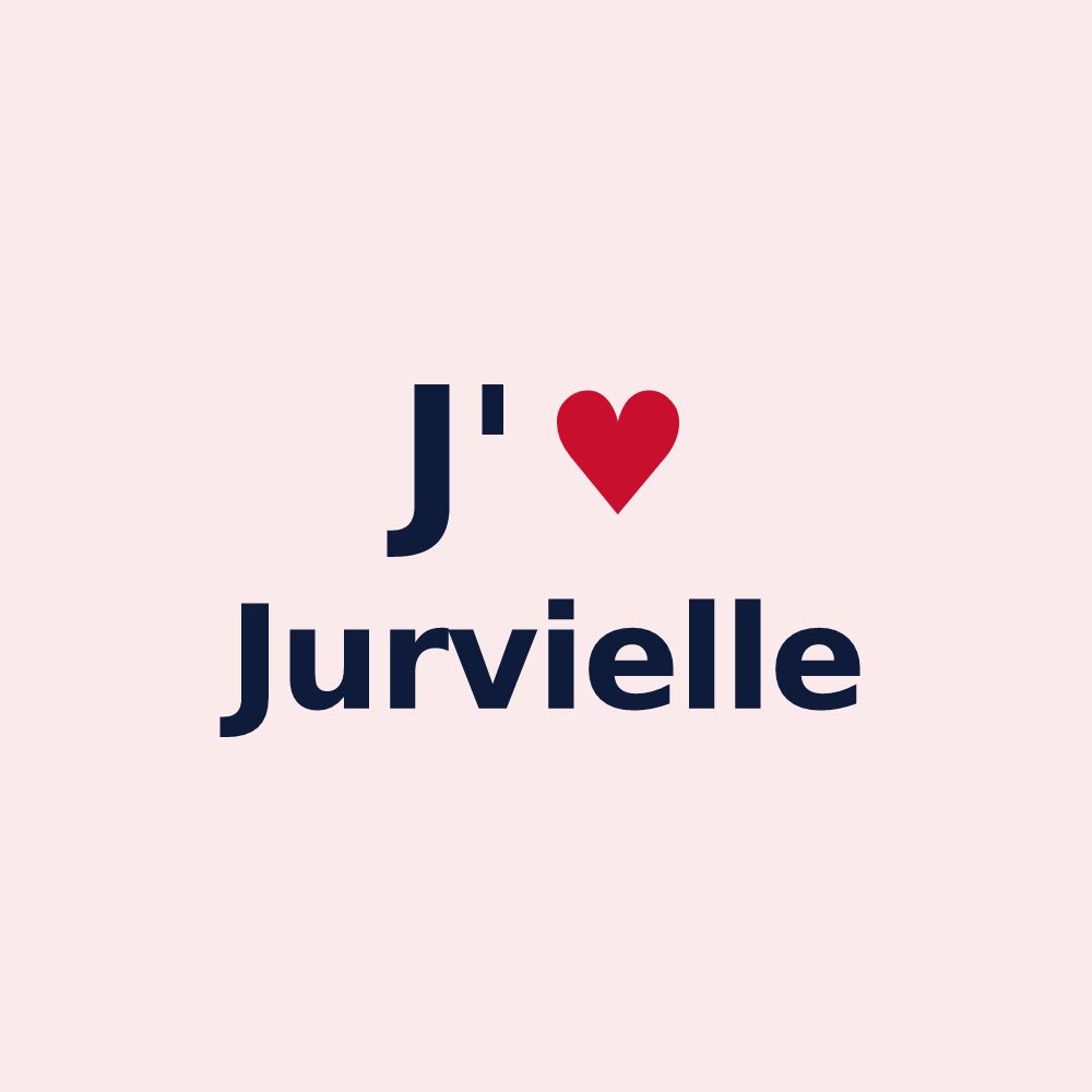 Magnet personnalisé Jurvielle — design « J'aime Jurvielle » imprimé sur le magnet