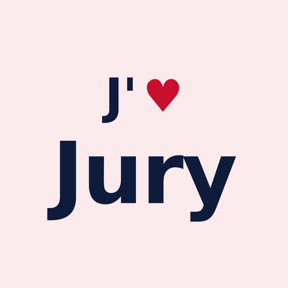 Magnet personnalisé Jury — design J'aime Jury