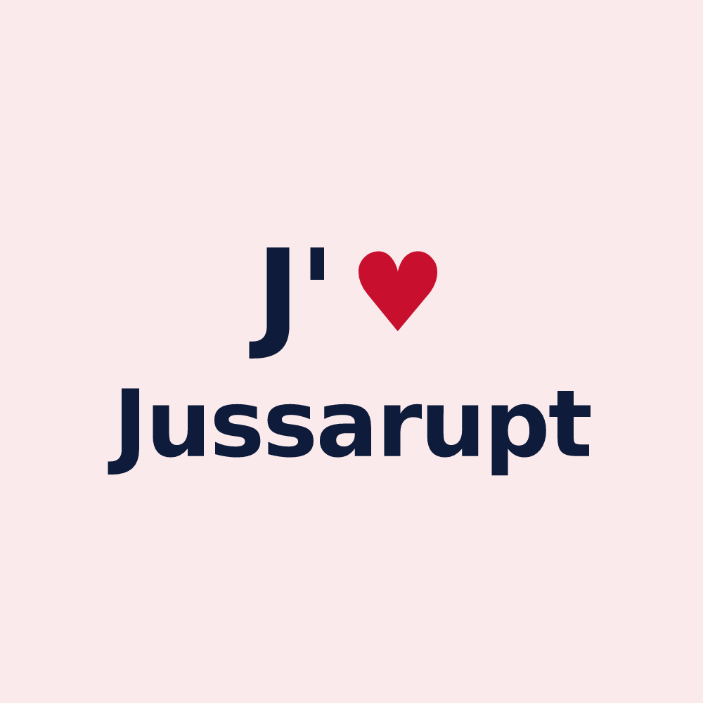 Magnet personnalisé Jussarupt — design J'aime Jussarupt