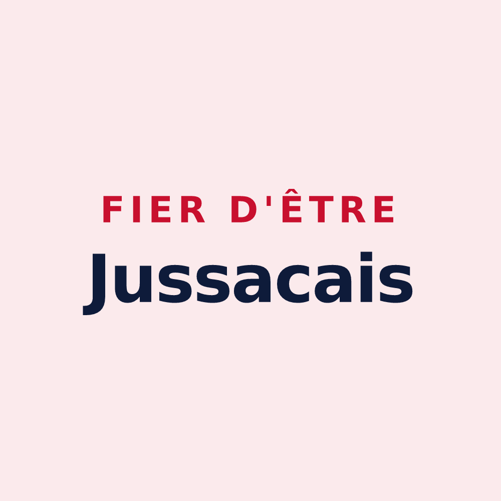 Magnet « Fier d'être Jussacais » — design pour Jussas