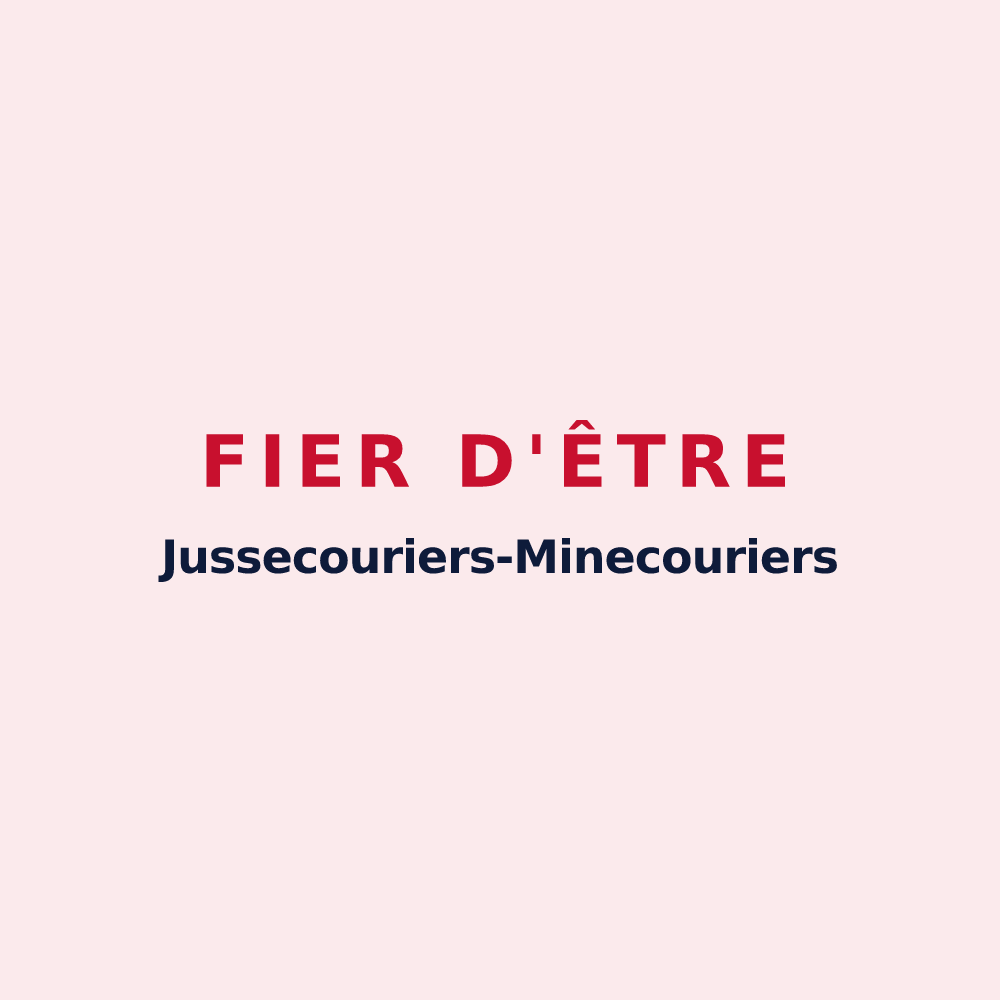Magnet « Fier d'être Jussecouriers-Minecouriers » — design pour Jussecourt-Minecourt
