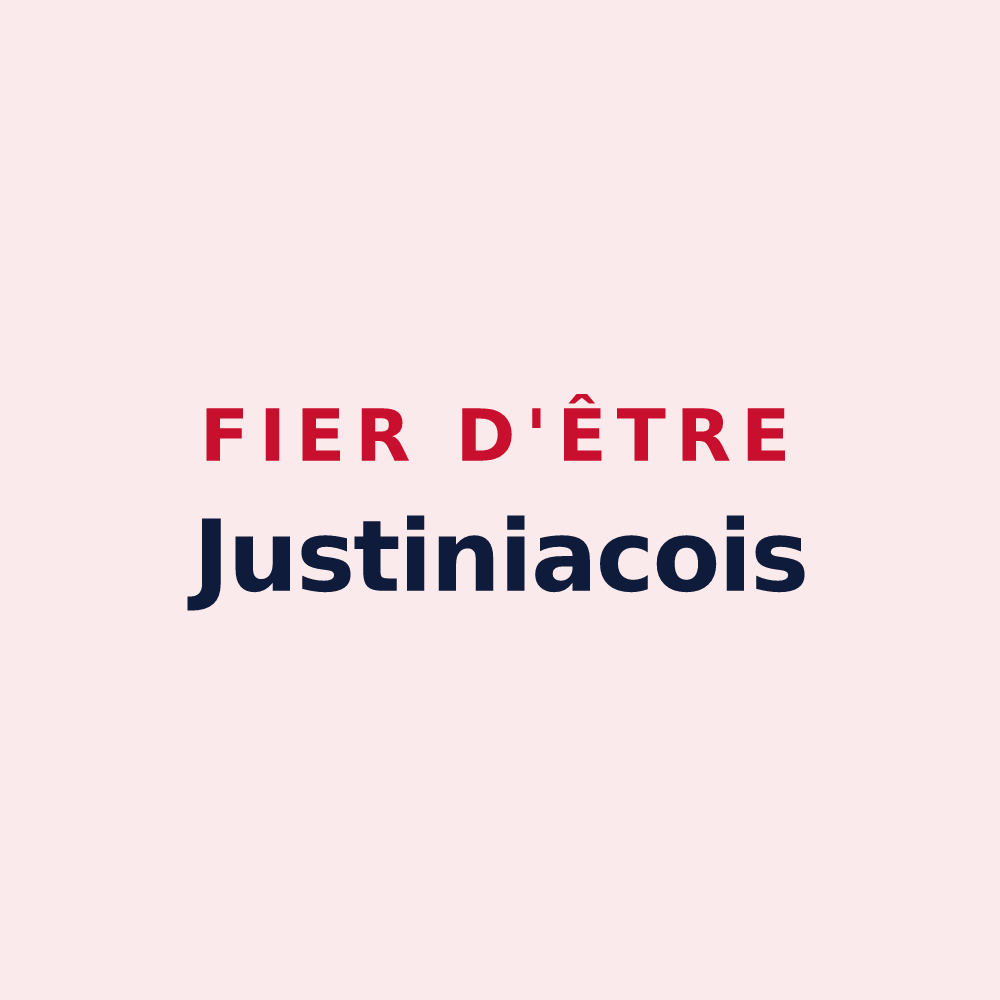 Magnet « Fier d'être Justiniacois » — design pour Justiniac