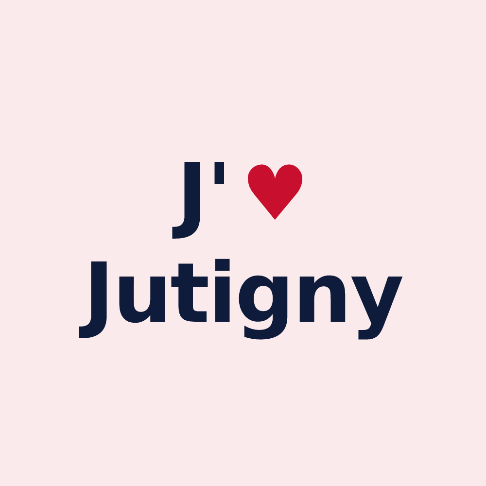 Magnet personnalisé Jutigny — design J'aime Jutigny