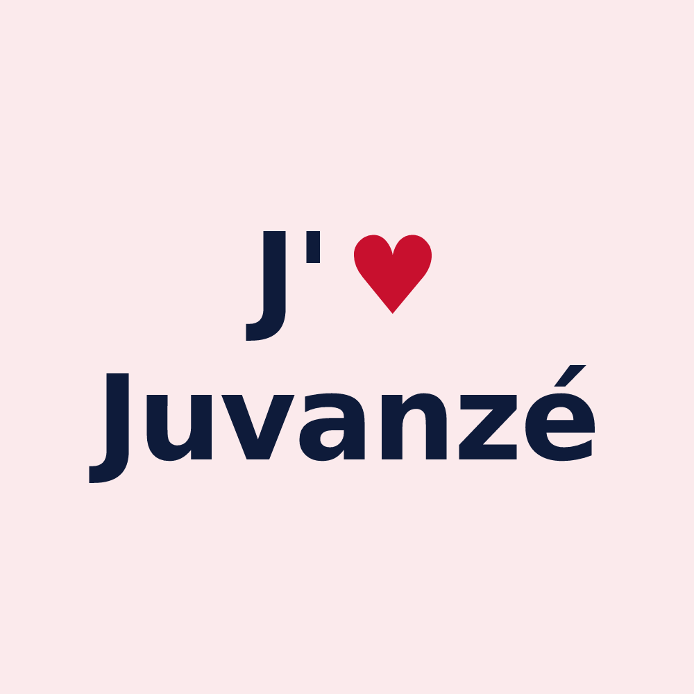 Magnet personnalisé Juvanzé — design J'aime Juvanzé