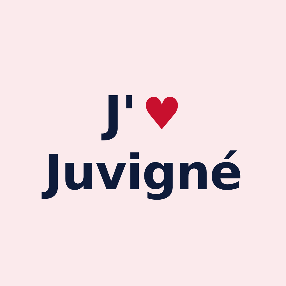 Magnet personnalisé Juvigné — design J'aime Juvigné