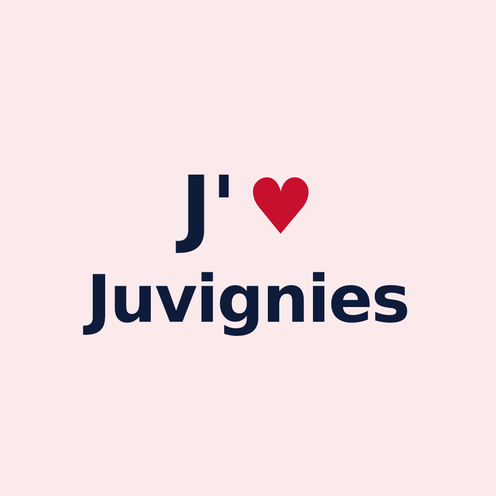 Magnet personnalisé Juvignies — design J'aime Juvignies