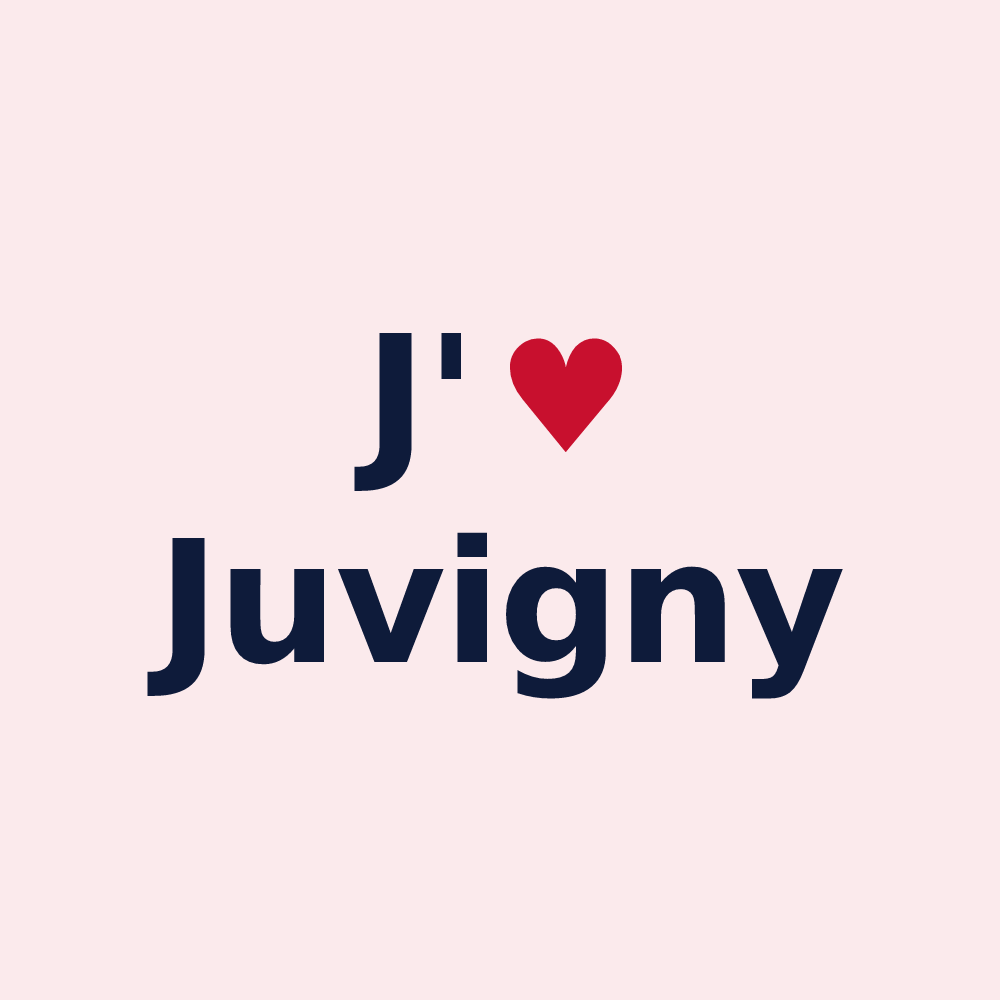 Magnet personnalisé Juvigny — design J'aime Juvigny
