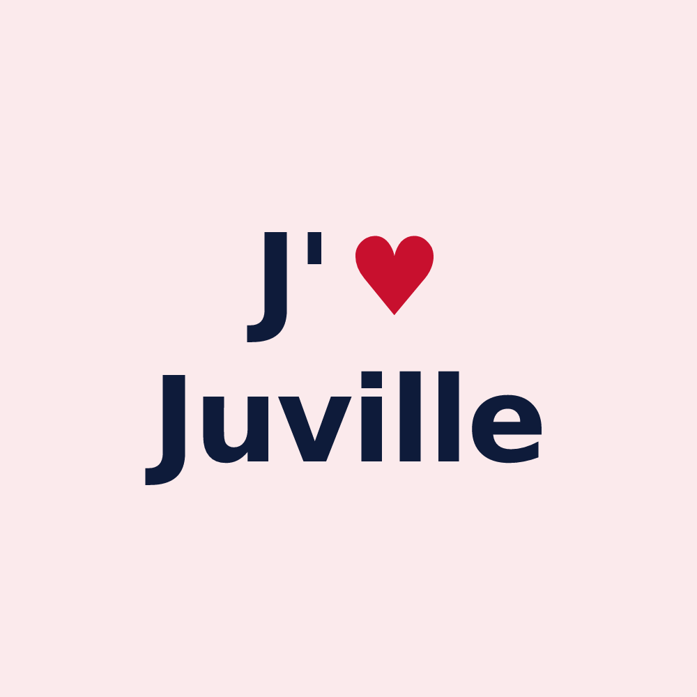 Magnet personnalisé Juville — design J'aime Juville