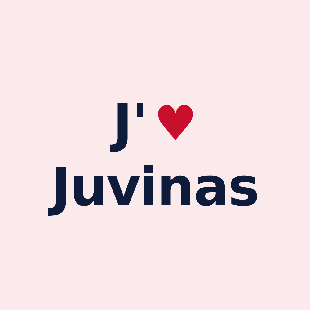 Magnet personnalisé Juvinas — design J'aime Juvinas