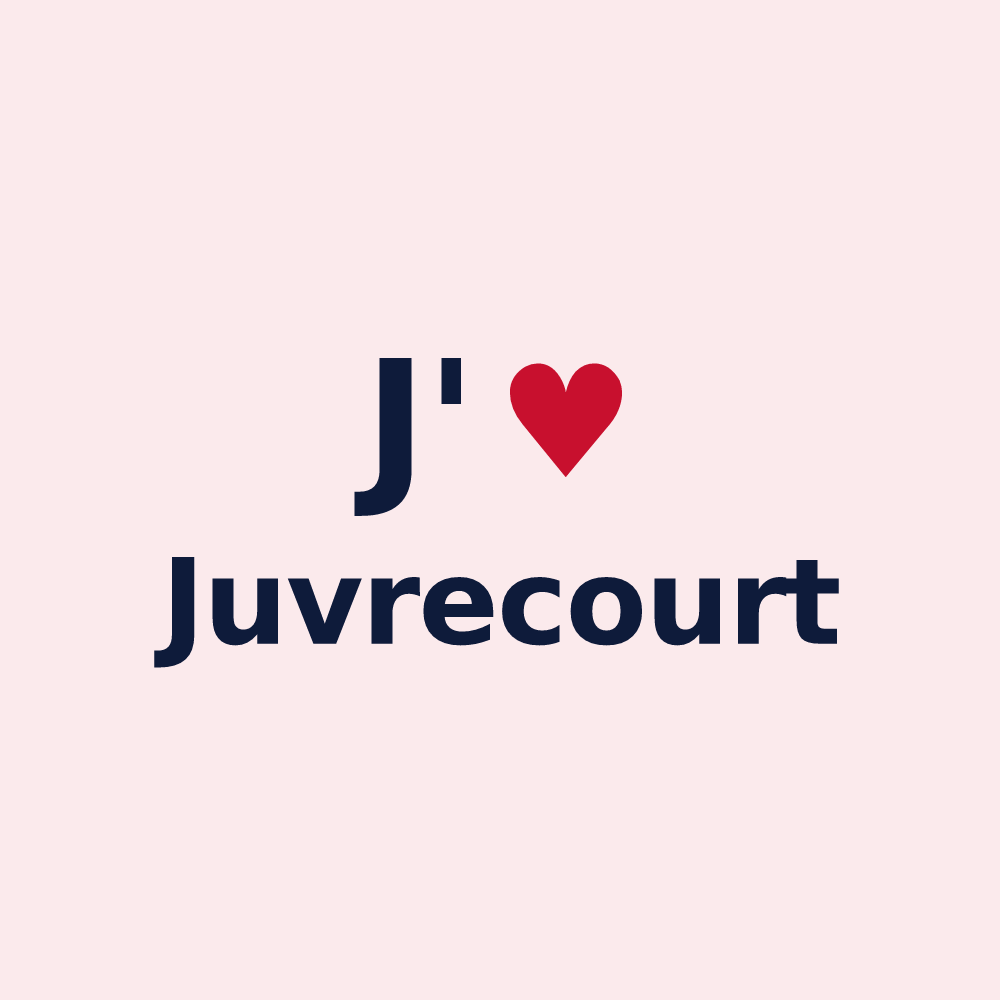 Magnet personnalisé Juvrecourt — design J'aime Juvrecourt