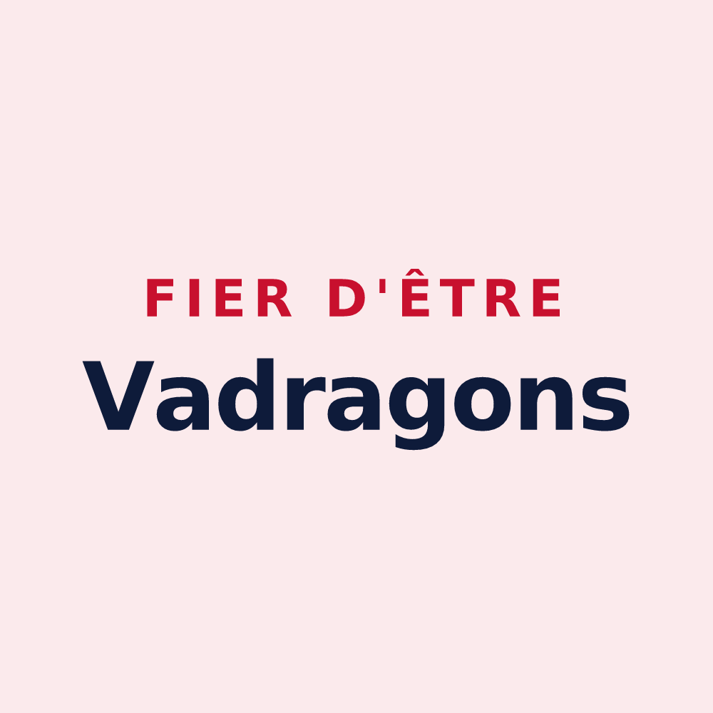 Magnet « Fier d'être Vadragons » — design pour Juzanvigny