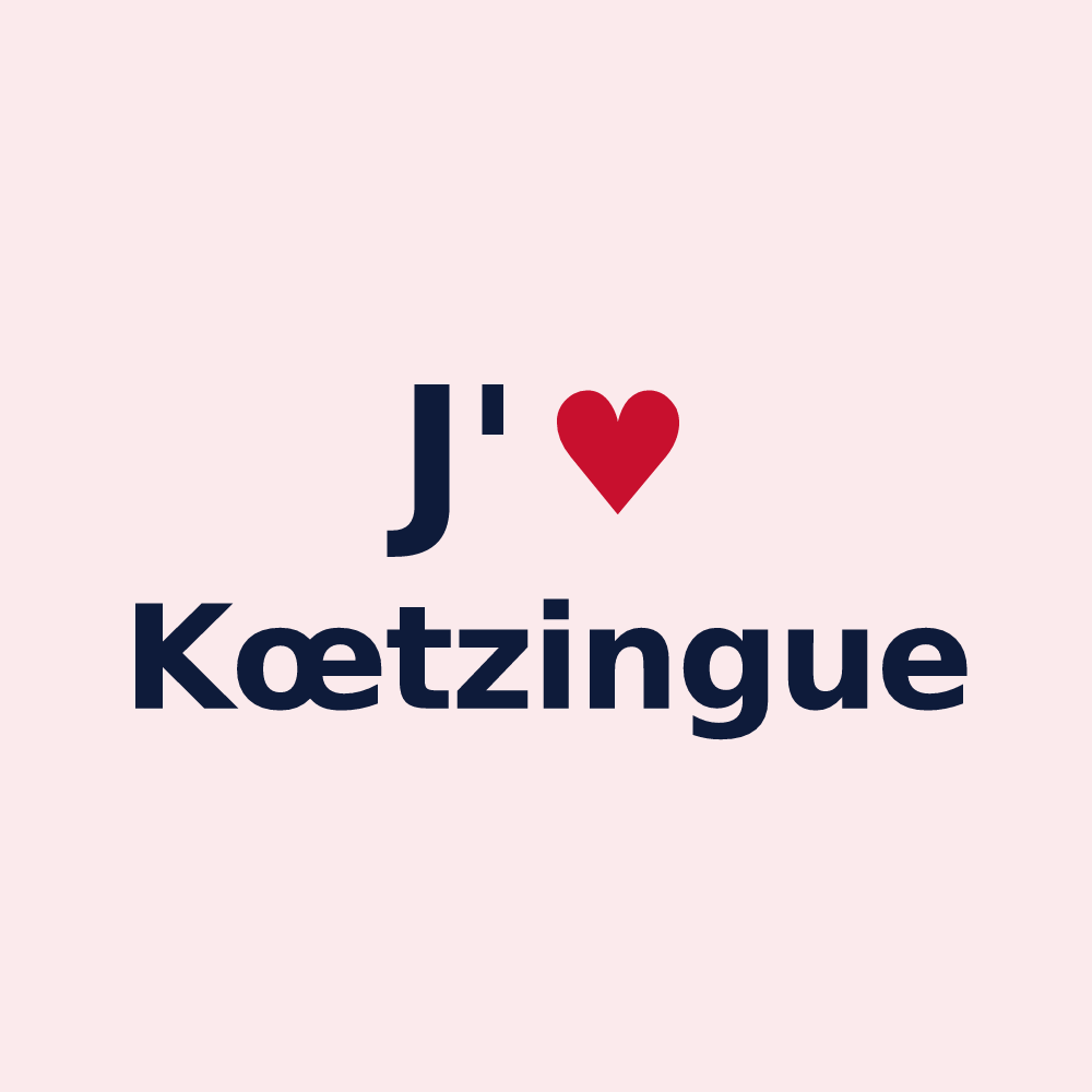 Magnet personnalisé Kœtzingue — design J'aime Kœtzingue