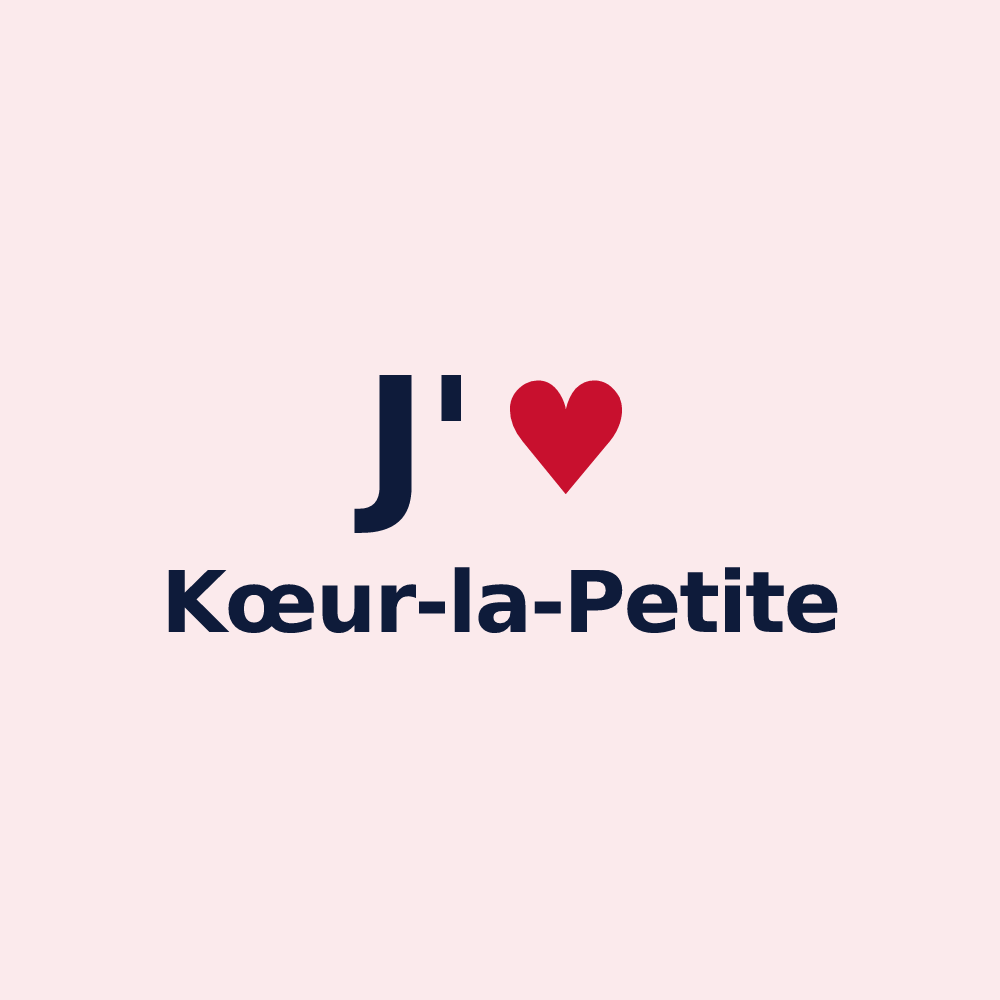 Magnet personnalisé Kœur-la-Petite — design J'aime Kœur-la-Petite