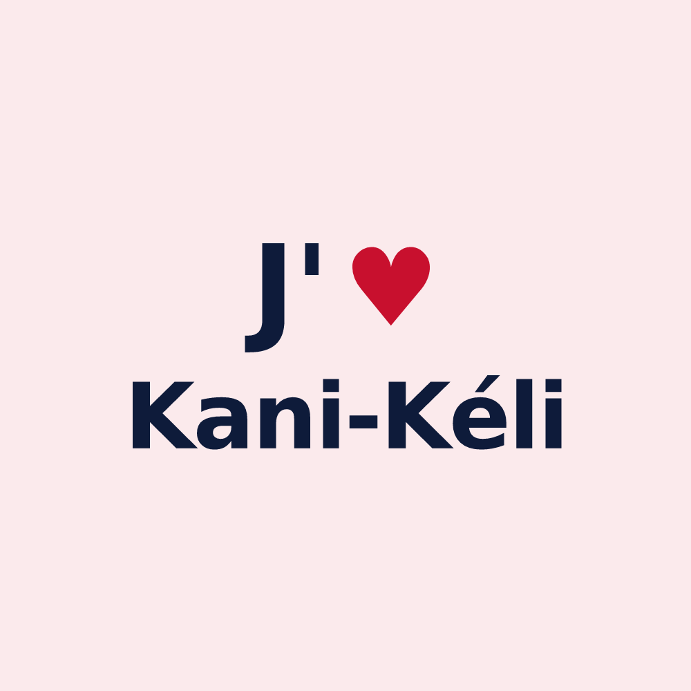 Magnet personnalisé Kani-Kéli — design J'aime Kani-Kéli