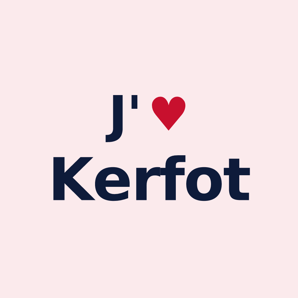 Magnet personnalisé Kerfot — design J'aime Kerfot