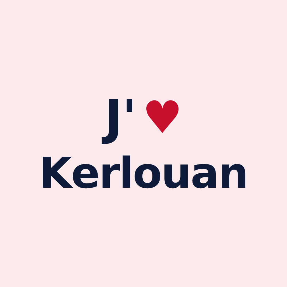 Magnet personnalisé Kerlouan — design J'aime Kerlouan