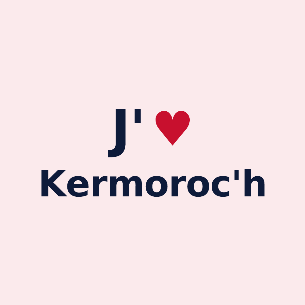 Magnet personnalisé Kermoroc'h — design J'aime Kermoroc'h