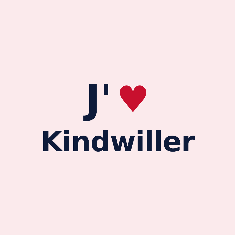 Magnet personnalisé Kindwiller — design J'aime Kindwiller