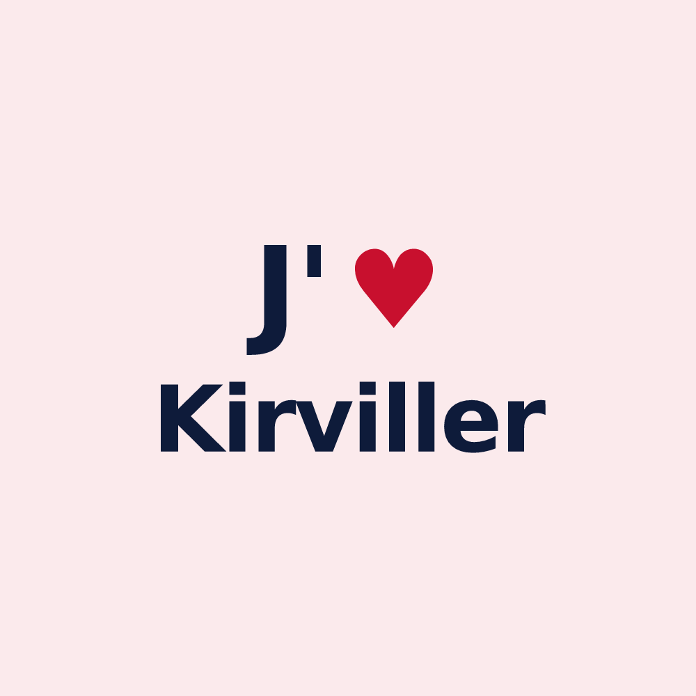 Magnet personnalisé Kirviller — design J'aime Kirviller
