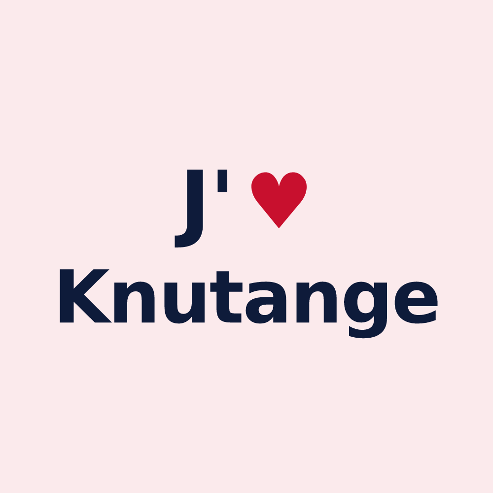 Magnet personnalisé Knutange — design J'aime Knutange