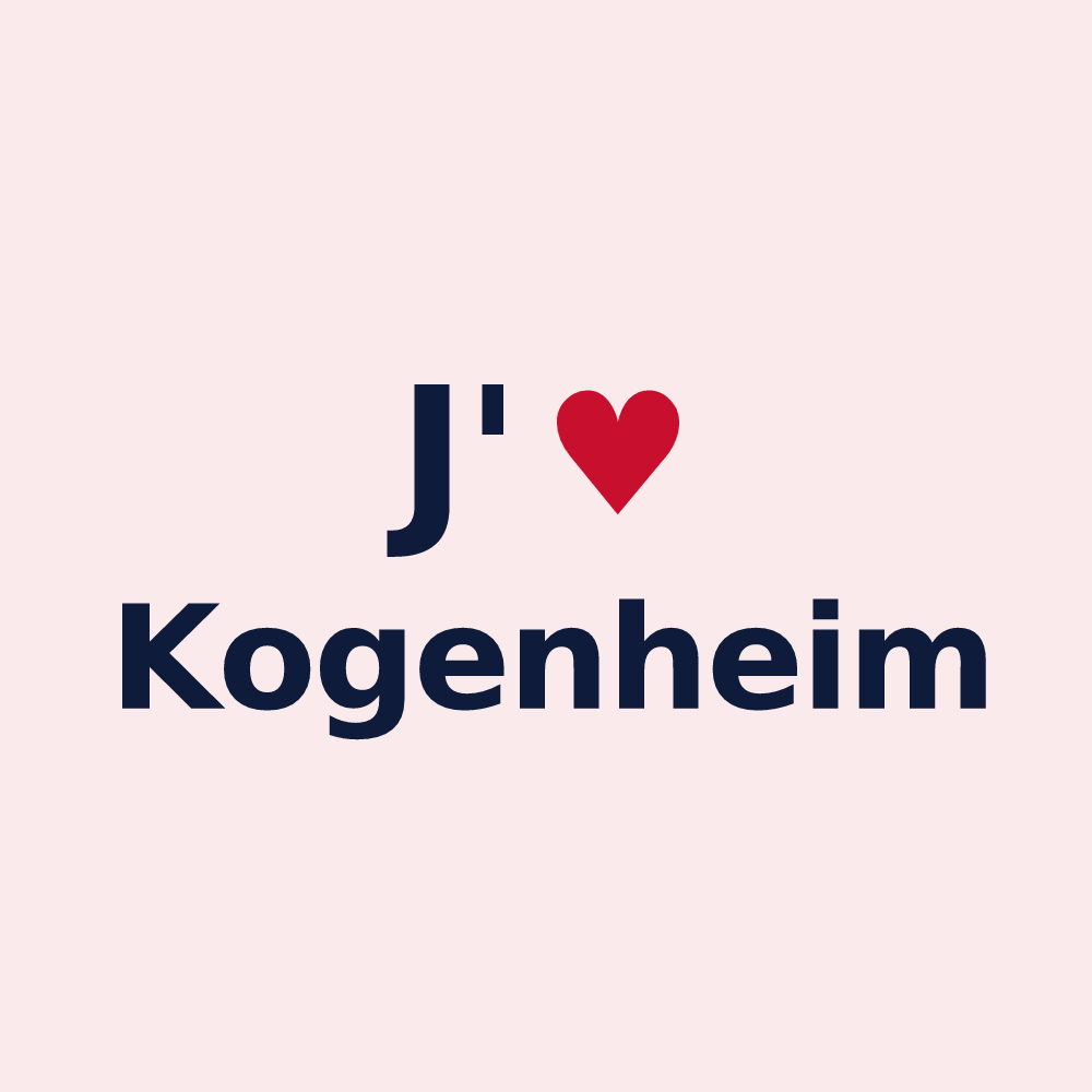 Magnet personnalisé Kogenheim — design J'aime Kogenheim