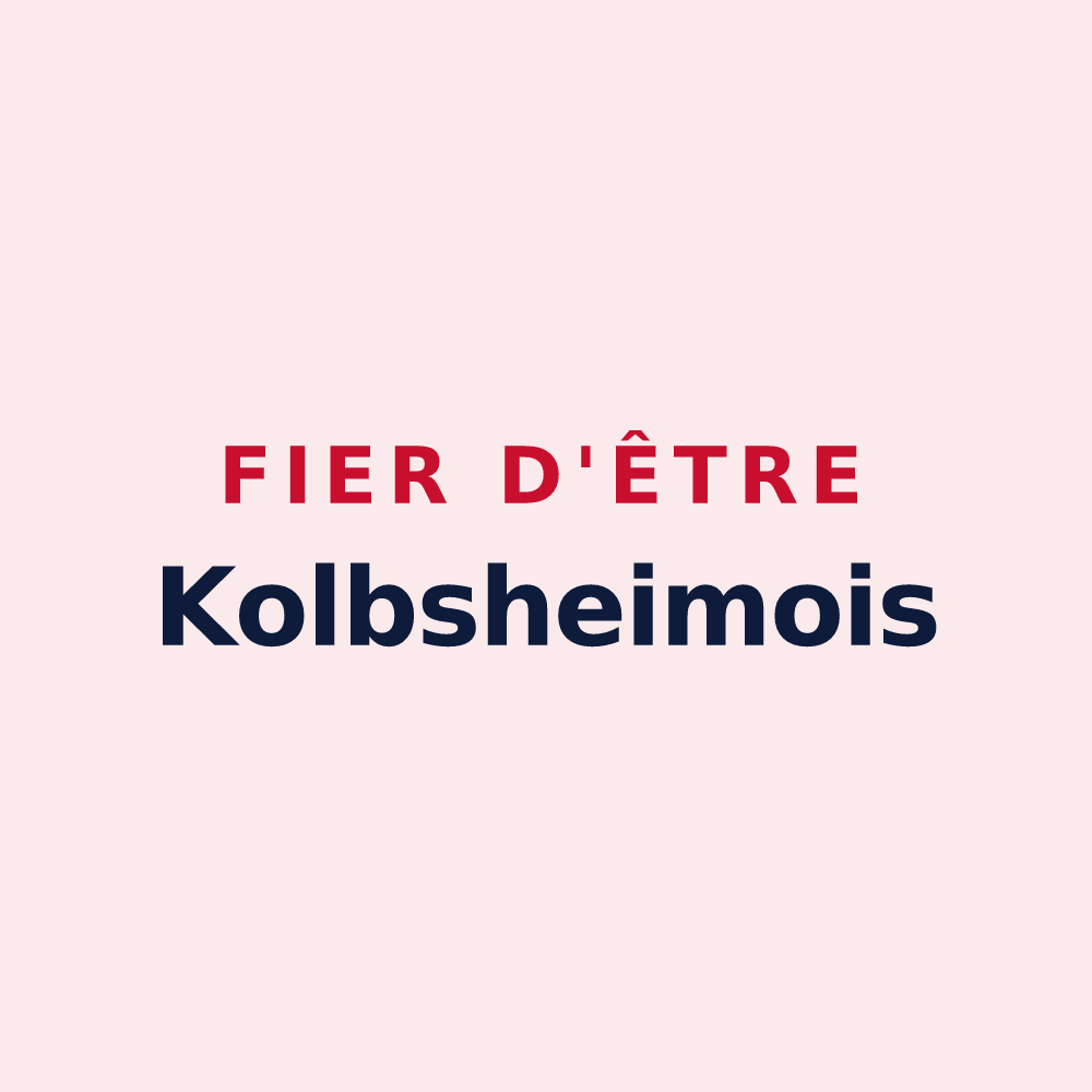 Magnet « Fier d'être Kolbsheimois » — design pour Kolbsheim