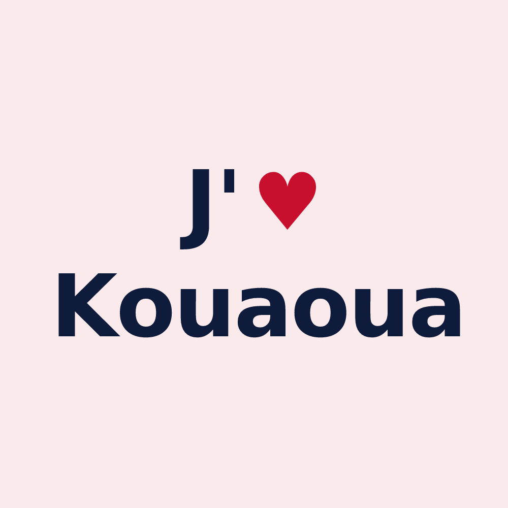 Magnet personnalisé Kouaoua — design J'aime Kouaoua