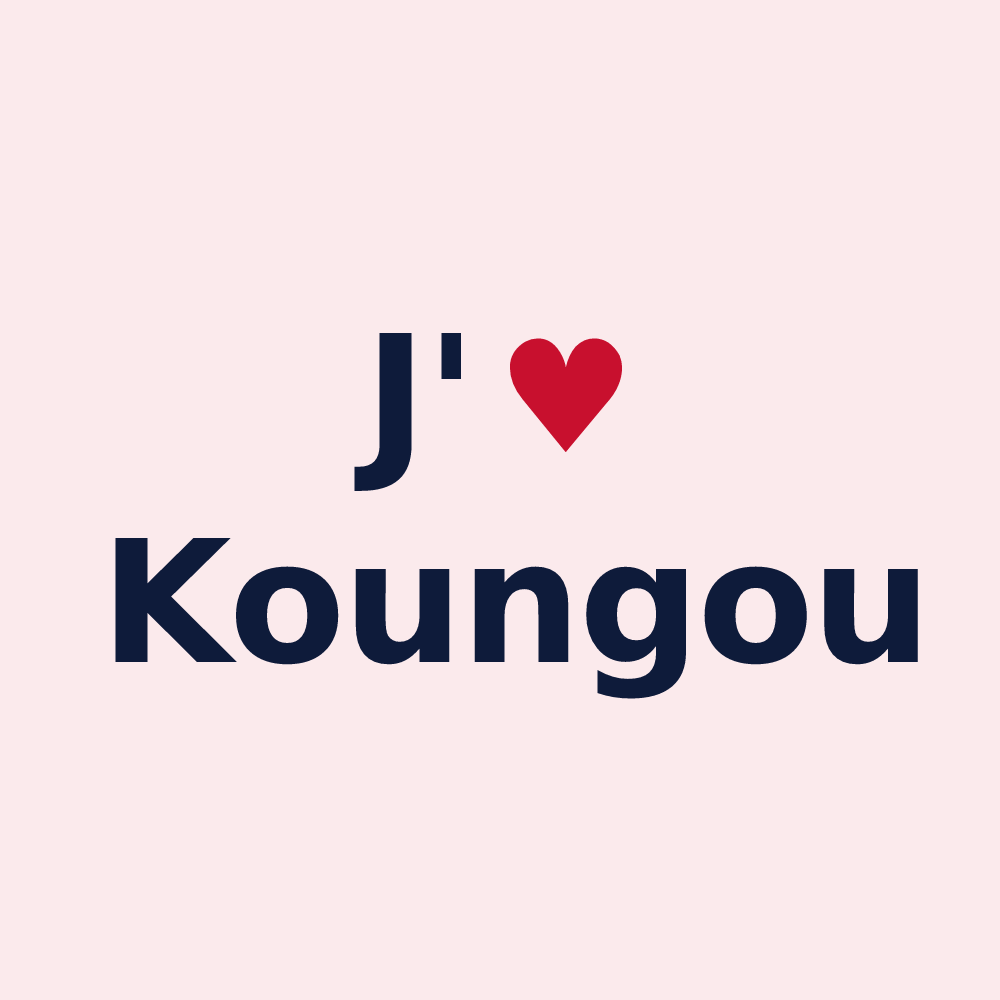 Magnet personnalisé Koungou — design J'aime Koungou