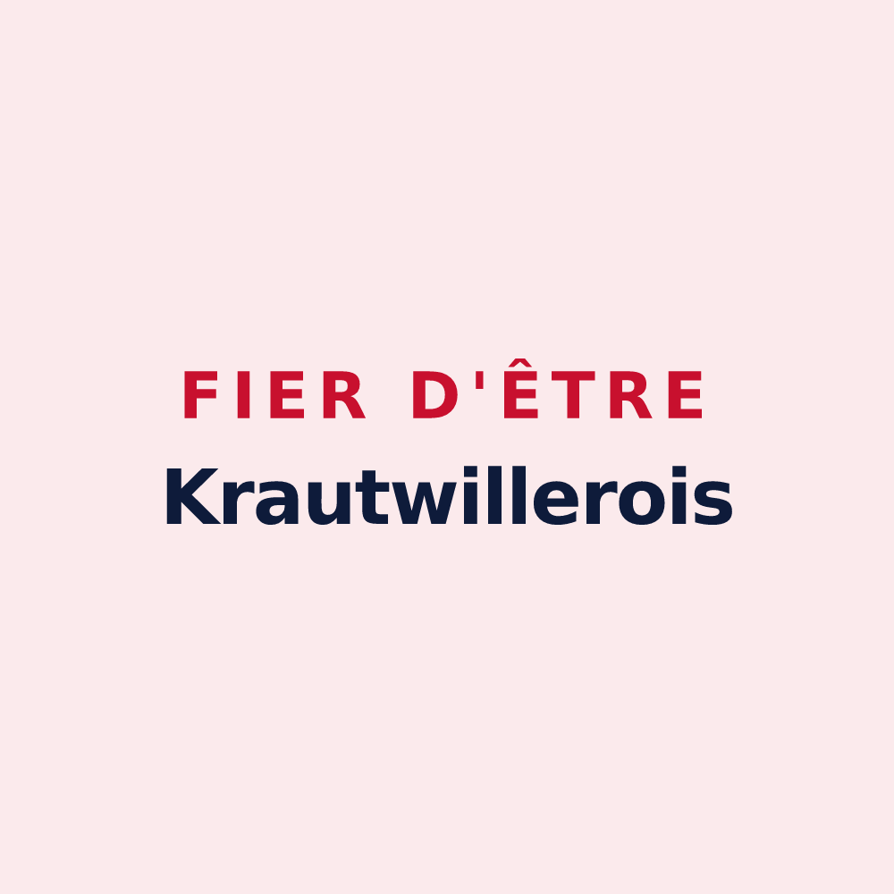 Magnet « Fier d'être Krautwillerois » — design pour Krautwiller