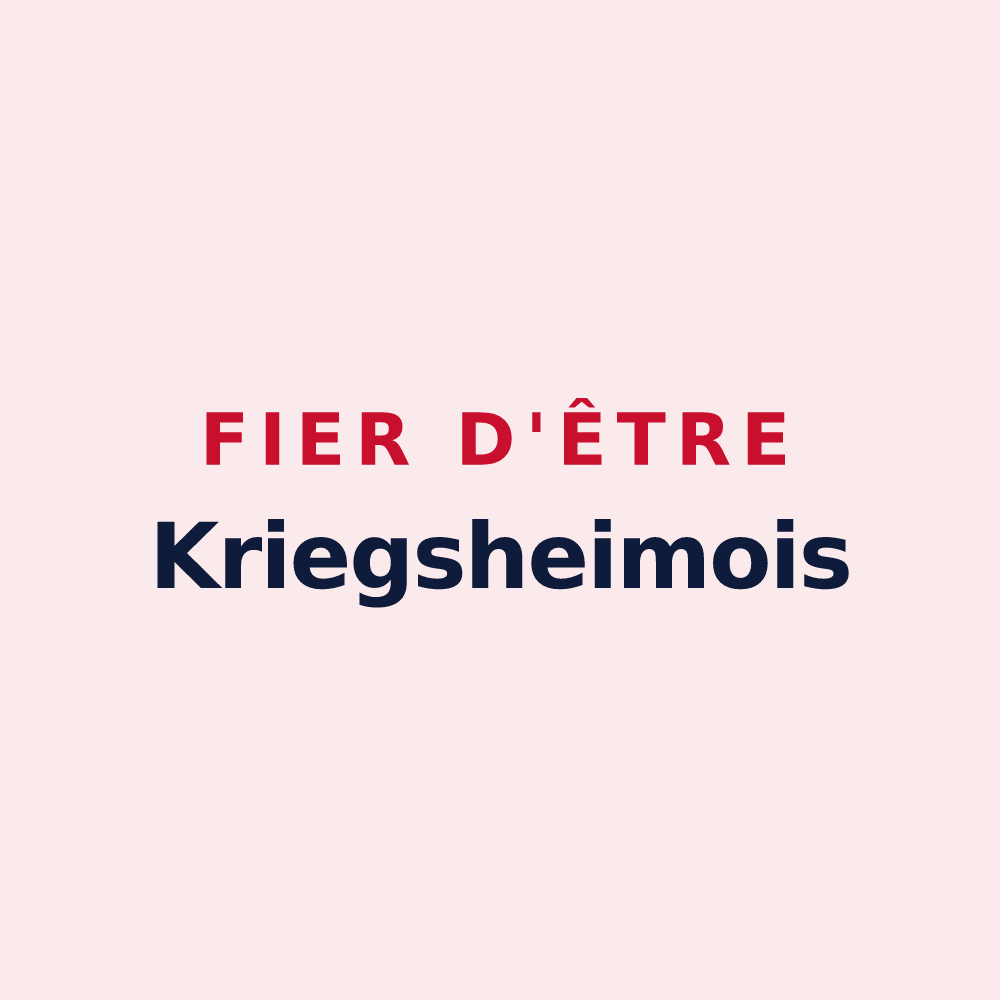 Magnet « Fier d'être Kriegsheimois » — design pour Kriegsheim