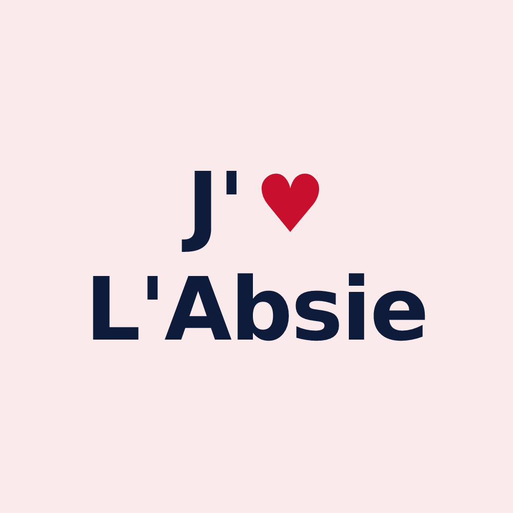 Magnet personnalisé L'Absie — design J'aime L'Absie