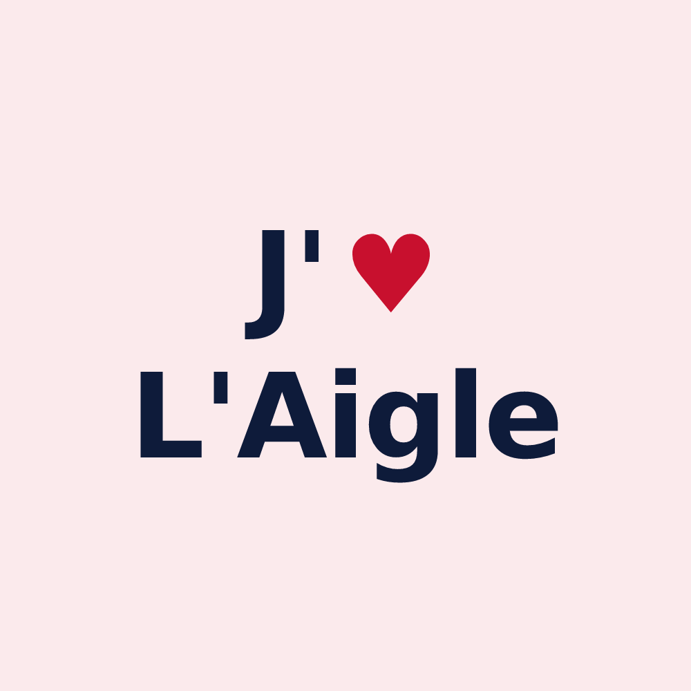 Magnet personnalisé L'Aigle — design J'aime L'Aigle