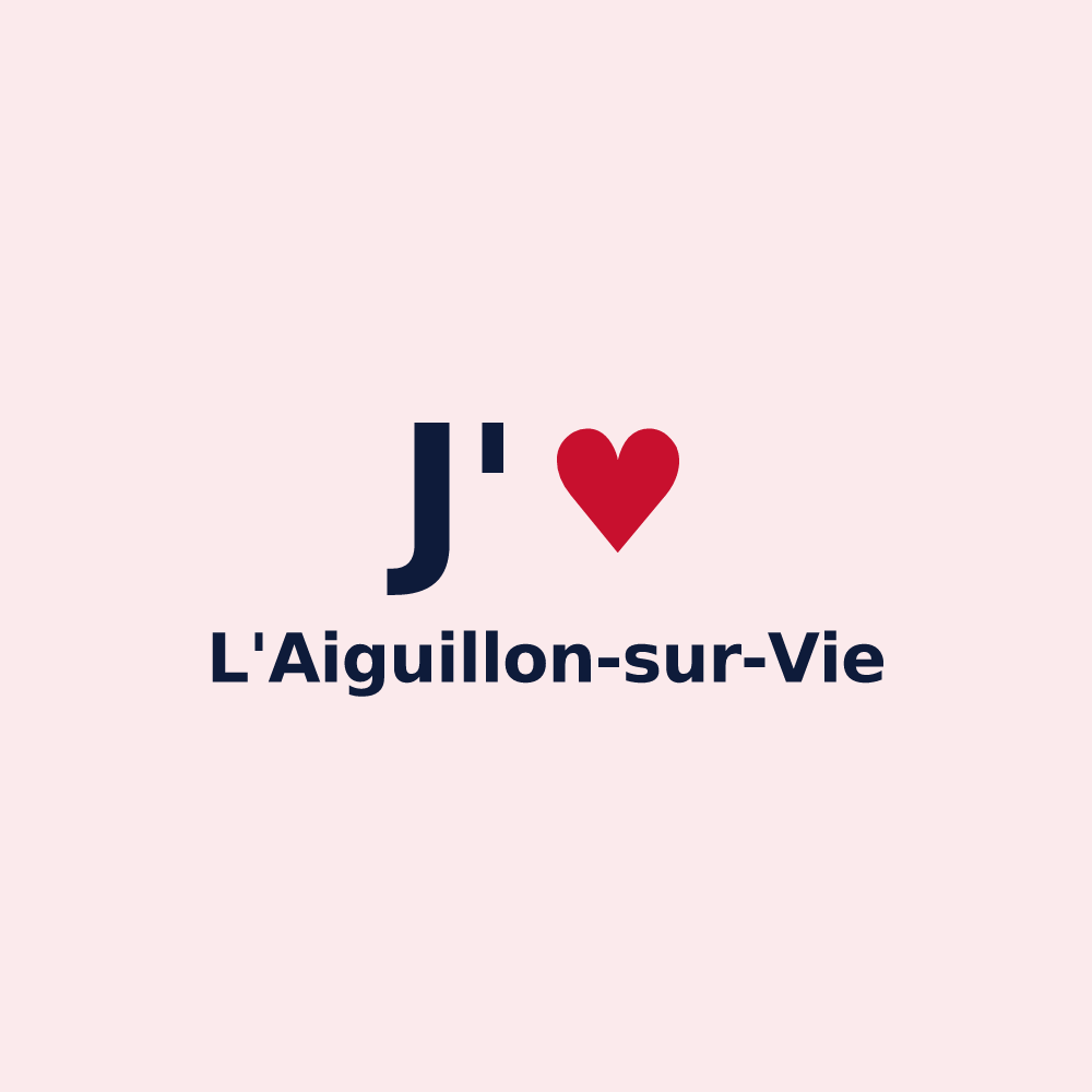 Magnet personnalisé L'Aiguillon-sur-Vie — design J'aime L'Aiguillon-sur-Vie