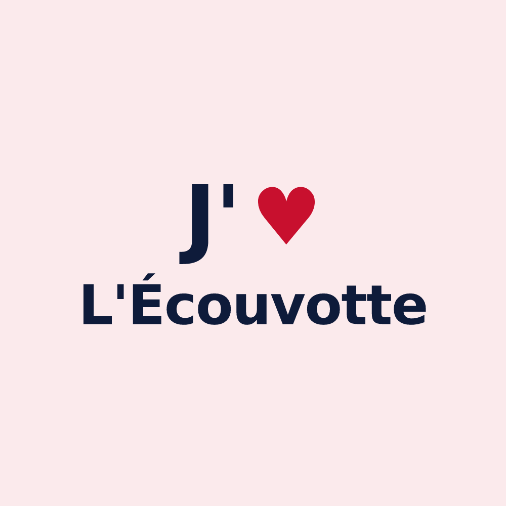Magnet personnalisé L'Écouvotte — design J'aime L'Écouvotte