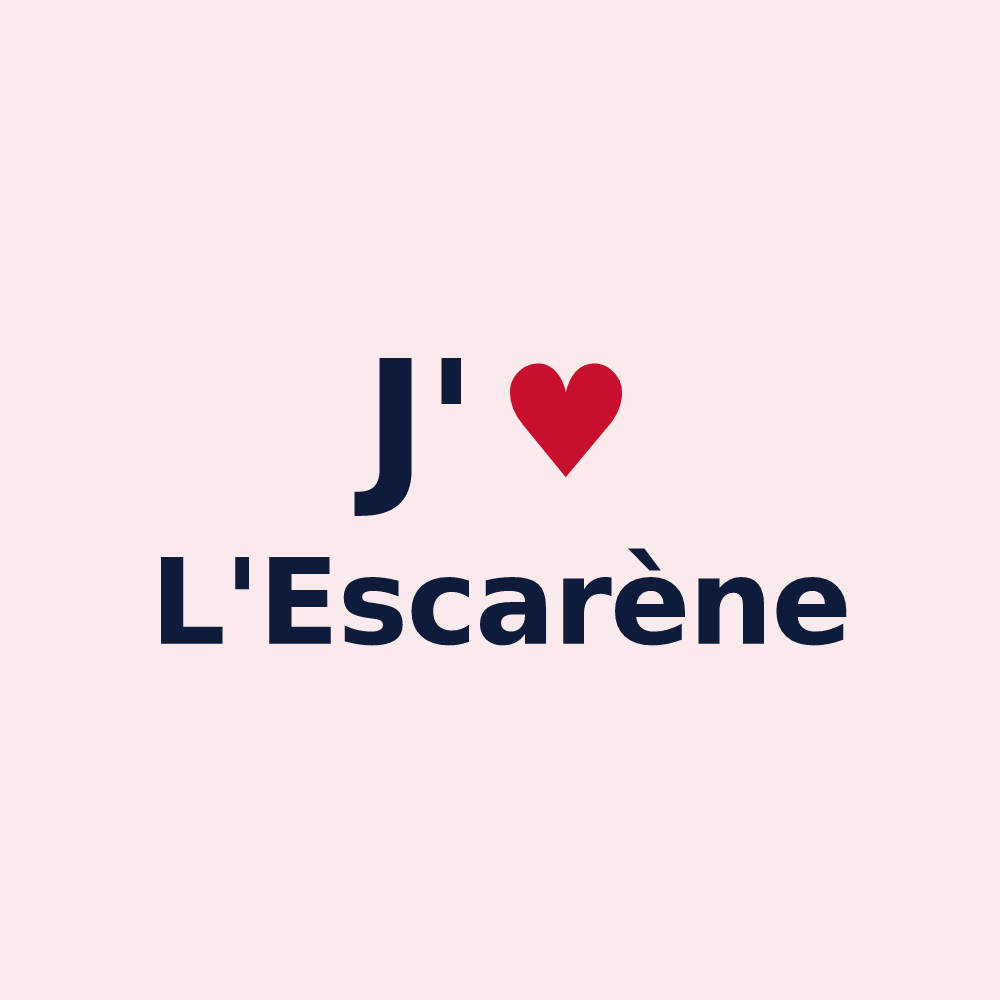 Magnet personnalisé L'Escarène — design « J'aime L'Escarène » imprimé sur le magnet