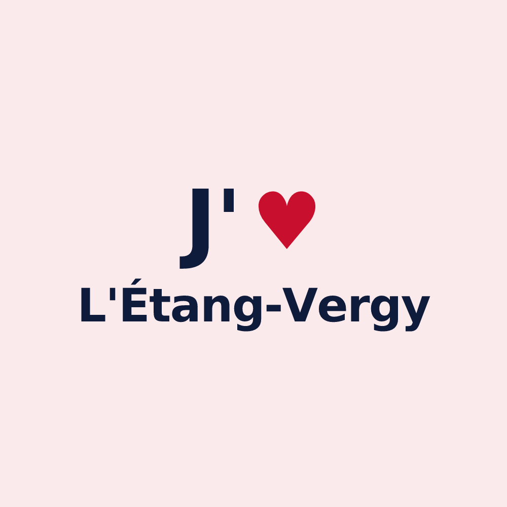 Magnet personnalisé L'Étang-Vergy — design J'aime L'Étang-Vergy