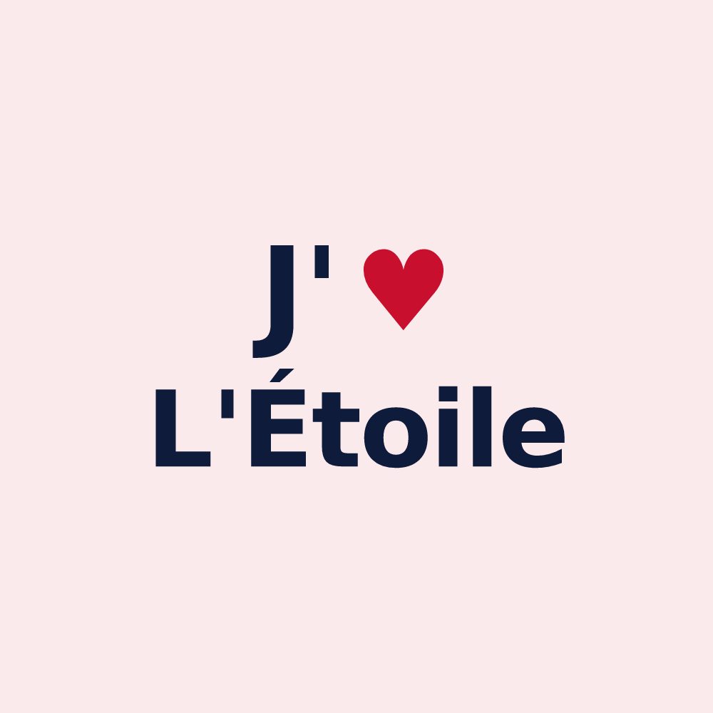 Magnet personnalisé L'Étoile — design J'aime L'Étoile