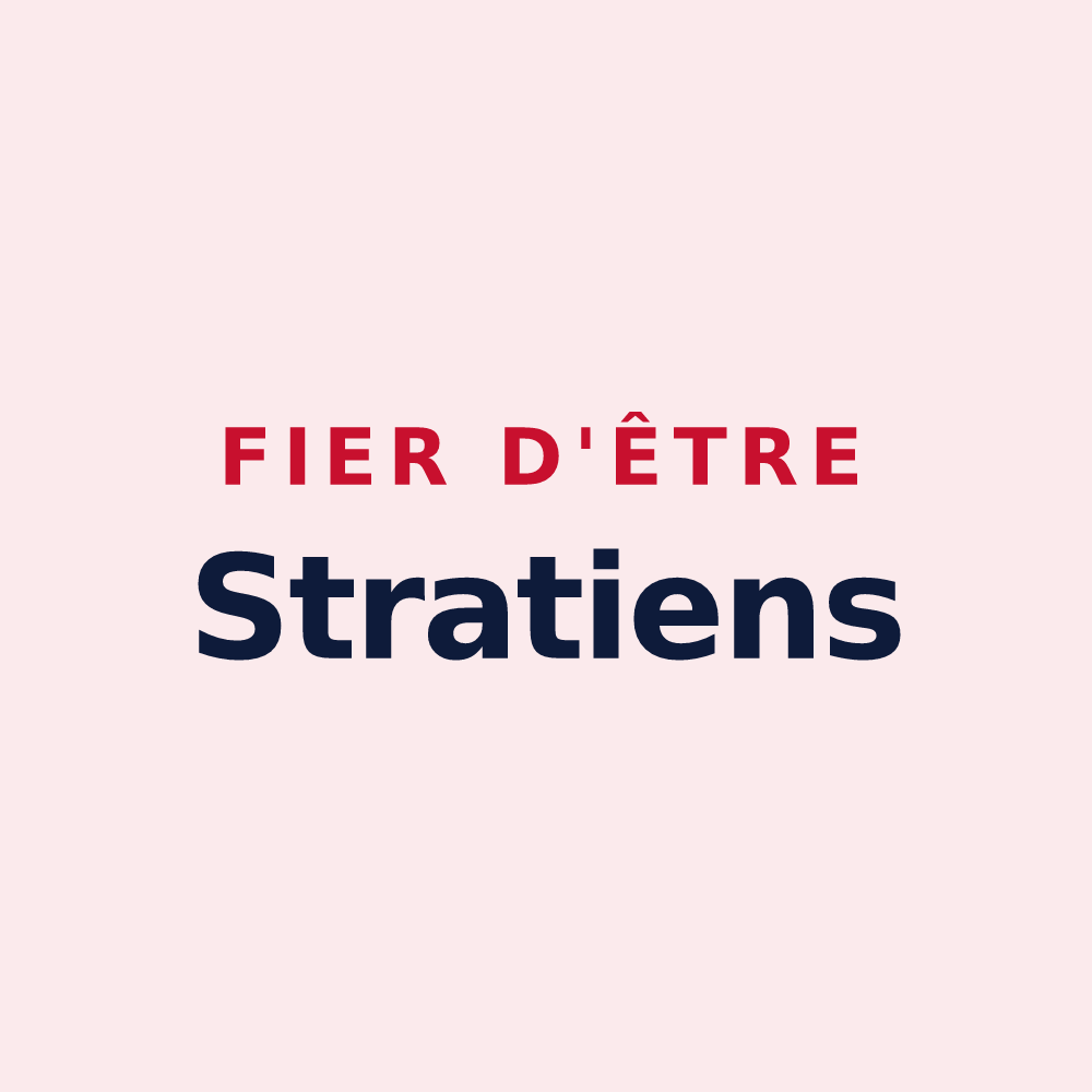 Magnet « Fier d'être Stratiens » — design pour L'Étrat