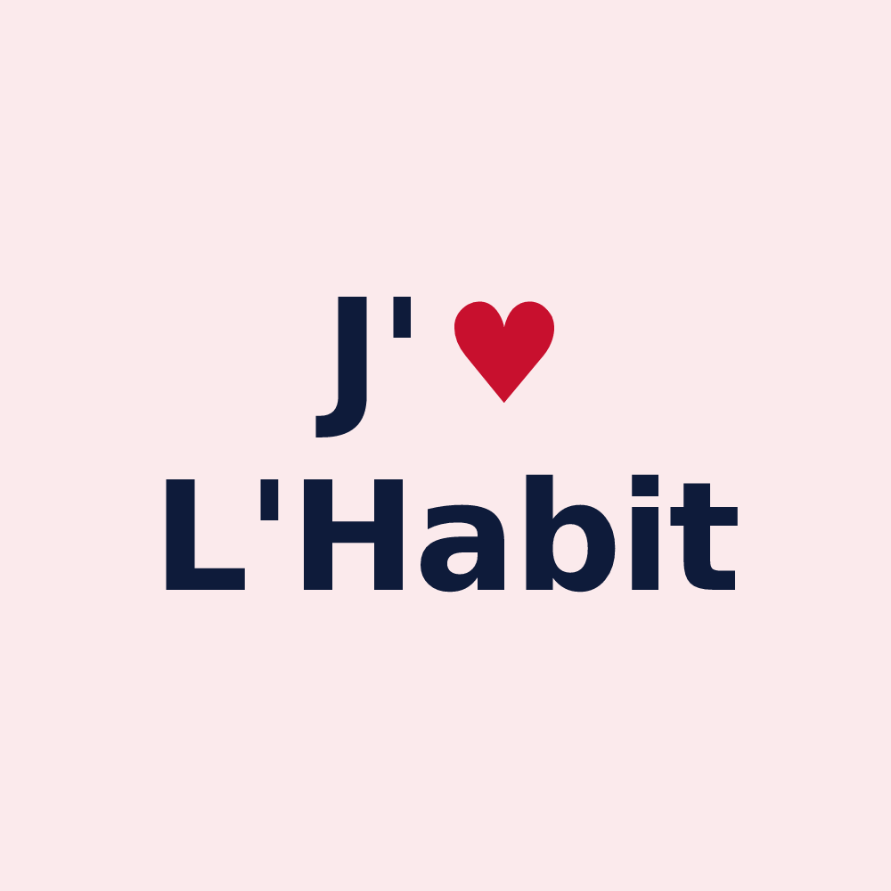 Magnet personnalisé L'Habit — design J'aime L'Habit