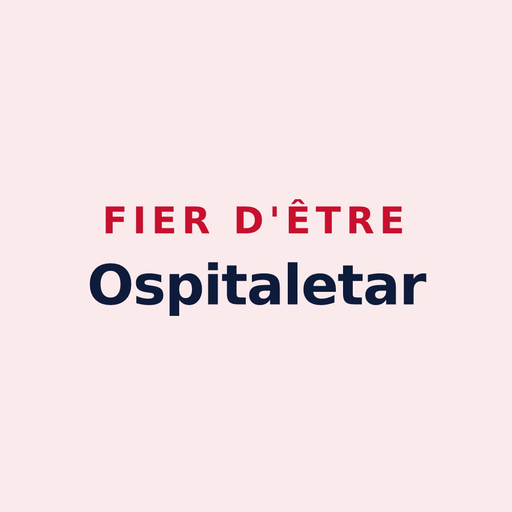 Magnet « Fier d'être Ospitaletar » — design pour L'Hôpital-Saint-Blaise