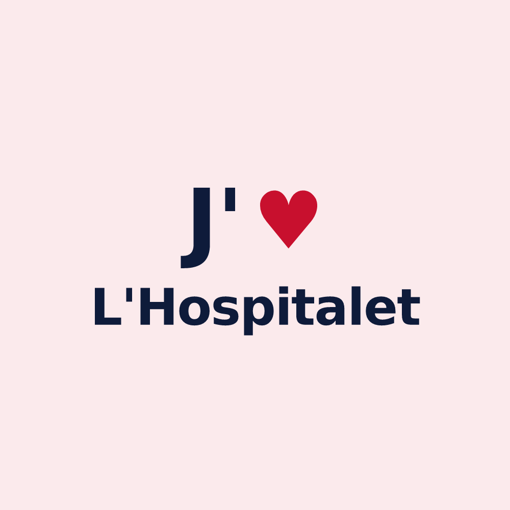 Magnet personnalisé L'Hospitalet — design J'aime L'Hospitalet