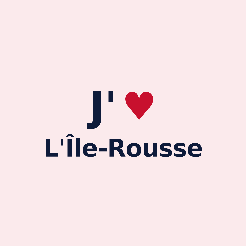 Magnet personnalisé L'Île-Rousse — design J'aime L'Île-Rousse