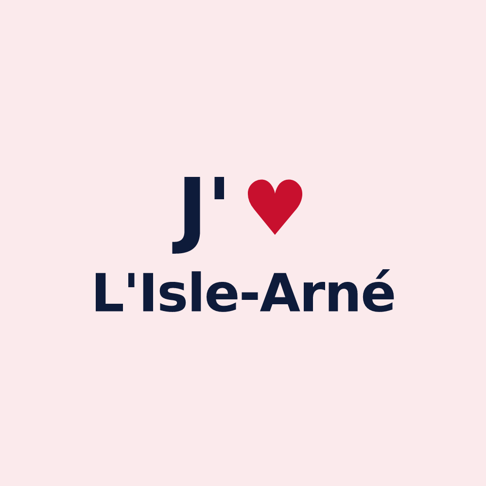 Magnet personnalisé L'Isle-Arné — design J'aime L'Isle-Arné
