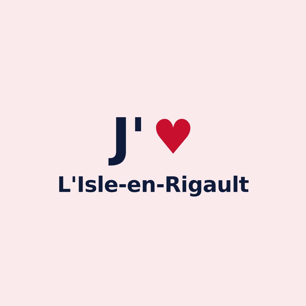 Magnet personnalisé L'Isle-en-Rigault — design J'aime L'Isle-en-Rigault
