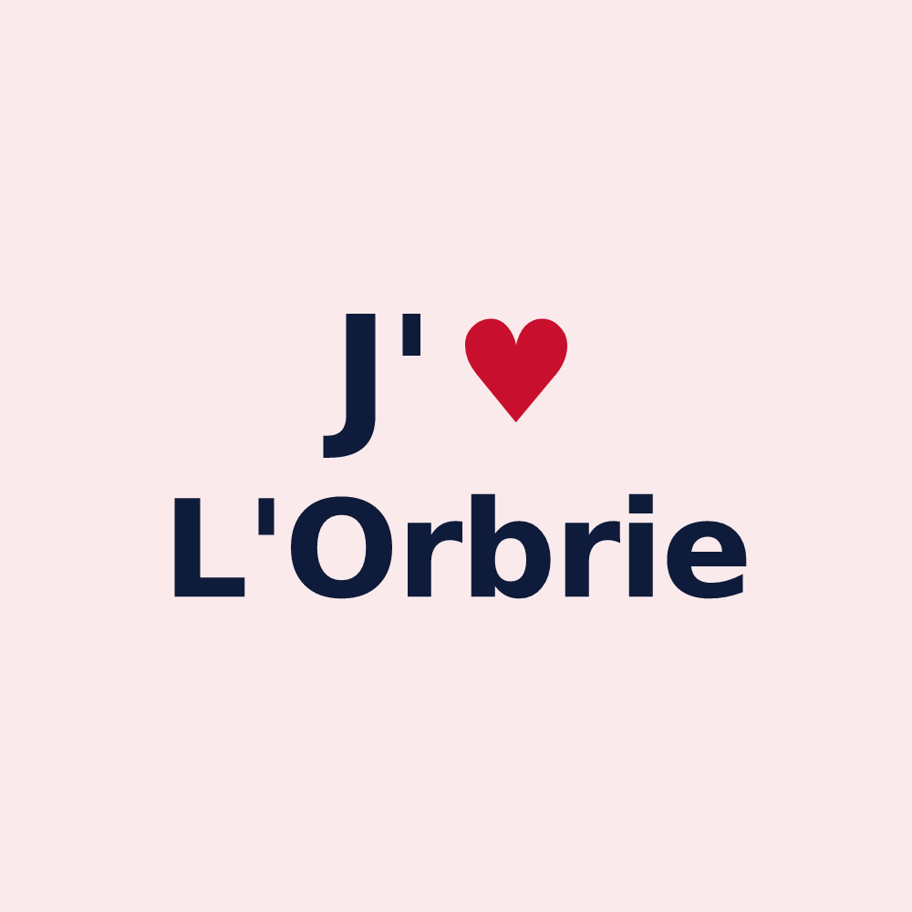 Magnet personnalisé L'Orbrie — design J'aime L'Orbrie