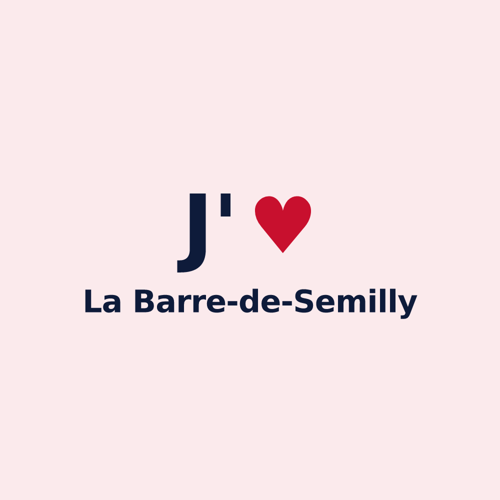 Magnet personnalisé La Barre-de-Semilly — design J'aime La Barre-de-Semilly