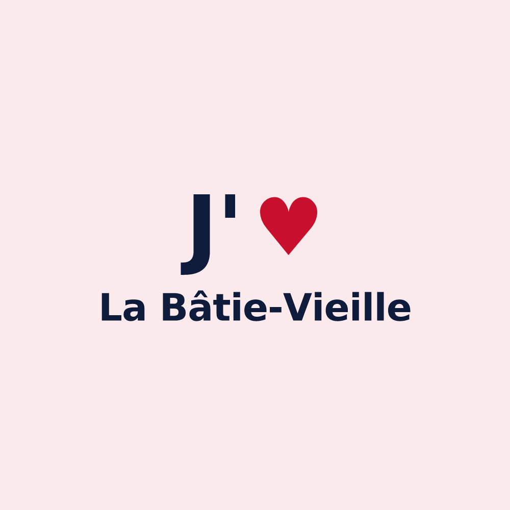 Magnet personnalisé La Bâtie-Vieille — design J'aime La Bâtie-Vieille
