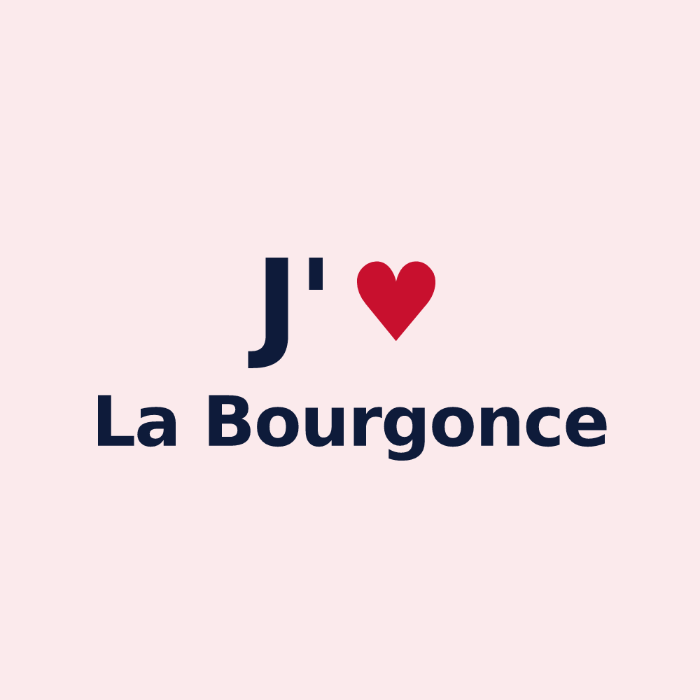 Magnet personnalisé La Bourgonce — design J'aime La Bourgonce