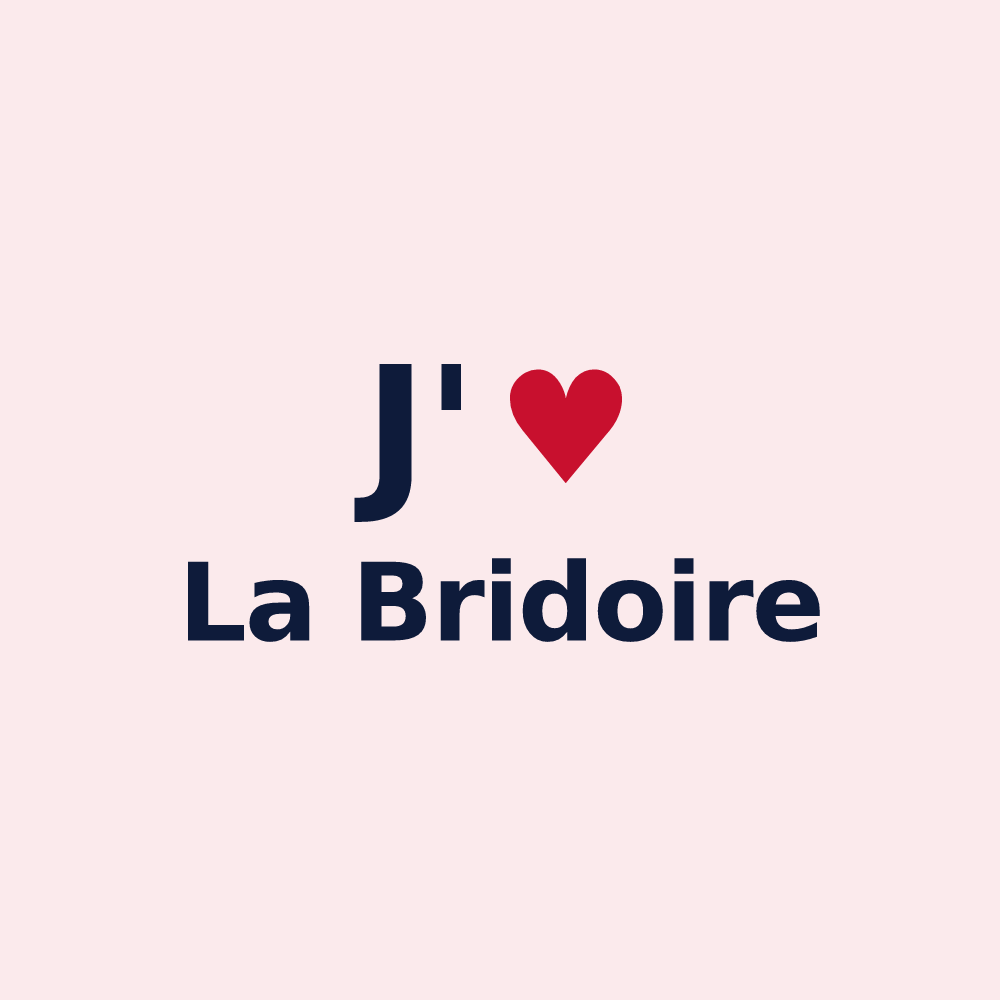 Magnet personnalisé La Bridoire — design J'aime La Bridoire
