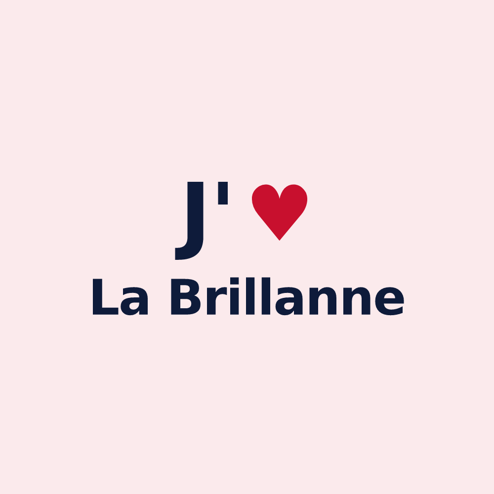 Magnet personnalisé La Brillanne — design « J'aime La Brillanne » imprimé sur le magnet